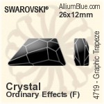 Swarovski Graphic Trapeze Fancy Stone (4719) 26x12mm - Colour (Half Coated) Unfoiled
