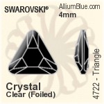 施华洛世奇 Triangle 花式石 (4722) 6mm - 透明白色 白金水银底