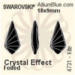 Swarovski Kite Fancy Stone (4731) 18x9mm - Crystal Effect With Platinum Foiling