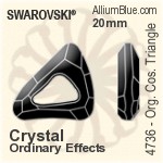 スワロフスキー Organic Cosmic Triangle ファンシーストーン (4736) 14mm - クリスタル（オーディナリー　エフェクト） 裏面にホイル無し