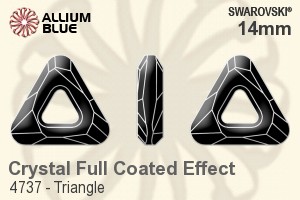 Swarovski Triangle Fancy Stone (4737) 14mm - Crystal (Full Coated Effect) Unfoiled