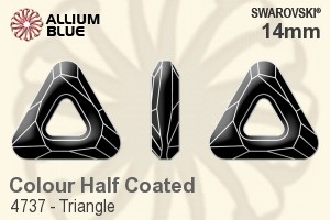 Swarovski Triangle Fancy Stone (4737) 14mm - Colour (Half Coated) Unfoiled