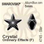 施华洛世奇 Star 花式石 (4745) 5mm - 颜色（半涂层） 无水银底