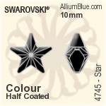 施華洛世奇 Star 花式石 (4745) 10mm - 顏色 無水銀底