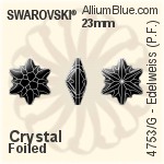 Swarovski Rivoli (1122) SS39 - Color With Platinum Foiling