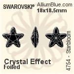 スワロフスキー Starbloom ファンシーストーン (4754) 18x18.5mm - カラー 裏面にホイル無し