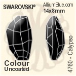 Swarovski Calypso Fancy Stone (4760) 14x8mm - Color With Platinum Foiling