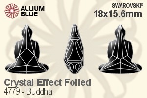 Swarovski Buddha Fancy Stone (4779) 18x15.6mm - Crystal Effect With Platinum Foiling