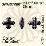 Swarovski Greek Cross Fancy Stone (4784) 23mm - Crystal Effect Unfoiled
