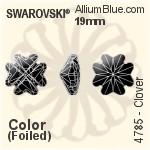 Swarovski Clover Fancy Stone (4785) 23mm - Crystal Effect Unfoiled