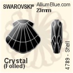 Swarovski Shell Fancy Stone (4789) 23mm - Crystal Effect With Platinum Foiling
