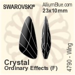 スワロフスキー カボション ラインストーン ホットフィックス (2080/4) SS16 - カラー 裏面アルミニウムフォイル
