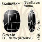 Swarovski Graphic Fancy Stone (4795) 19mm - Clear Crystal Unfoiled