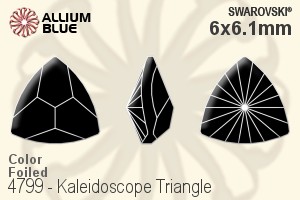 Swarovski Kaleidoscope Triangle Fancy Stone (4799) 6x6.1mm - Color With Platinum Foiling