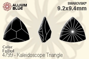 Swarovski Kaleidoscope Triangle Fancy Stone (4799) 9.2x9.4mm - Color With Platinum Foiling