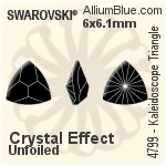Swarovski Kaleidoscope Triangle Fancy Stone (4799) 9.2x9.4mm - Crystal Effect With Platinum Foiling