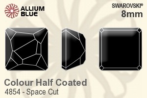 Swarovski Space Cut Fancy Stone (4854) 8mm - Colour (Half Coated) Unfoiled