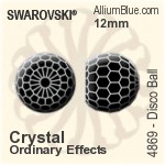 施华洛世奇 Disco Ball 花式石 (4869) 4mm - 白色（半涂层） 无水银底