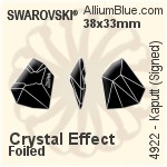 Swarovski Kaputt (Signed) Fancy Stone (4922) 38x33mm - Crystal Effect With Platinum Foiling