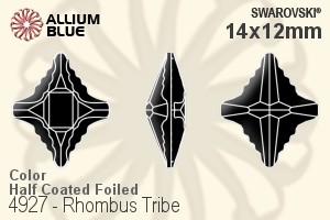 Swarovski Rhombus Tribe Fancy Stone (4927) 14x12mm - Color (Half Coated) With Platinum Foiling