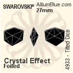Swarovski Tilted Dice Fancy Stone (4933) 19mm - Crystal Effect With Platinum Foiling