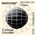 施华洛世奇 椭圆形 手缝石 (3210) 16x11mm - 白色（半涂层） 白金水银底