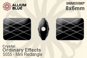 施华洛世奇 Mini Rectangle 串珠 (5055) 8x6mm - 白色（半涂层）