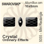 施華洛世奇 Mini Rectangle 串珠 (5055) 8x6mm - 白色（半塗層）