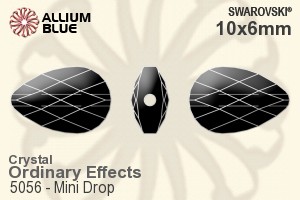 施華洛世奇 Mini Drop 串珠 (5056) 10x6mm - 白色（半塗層）