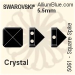 Swarovski Square Spike (Two Holes) Bead (5061) 5.5mm - Color (Half Coated)