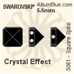 Swarovski Square Spike (Two Holes) Bead (5061) 5.5mm - Crystal Effect