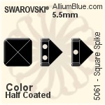 スワロフスキー Square Spike (Two Holes) ビーズ (5061) 7.5mm - クリスタル エフェクト