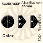 Swarovski Round Spike (Two Holes) Bead (5062) 7.5mm - Crystal Effect