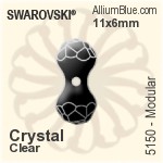 施華洛世奇 Modular 串珠 (5150) 11x6mm - Crystal (Ordinary Effects)