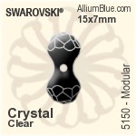 施華洛世奇 Modular 串珠 (5150) 11x6mm - Clear Crystal