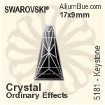Swarovski Keystone Bead (5181) 13x7mm - Crystal Effect