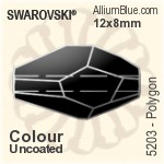スワロフスキー Polygon ビーズ (5203) 12x8mm - クリスタル