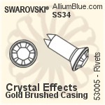 Swarovski Rivet (53006), Silver Plated Casing, With Stones in SS39 - Colors