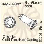 Swarovski Rivet (53005), Silver Plated Casing, With Stones in SS34 - Crystal Effects