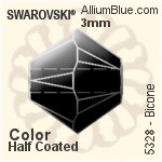 施華洛世奇 圓形 串珠 (5000) 6mm - 顏色（半塗層）