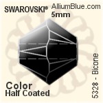 スワロフスキー Bicone ビーズ (5328) 5mm - カラー（ハーフ　コーティング）