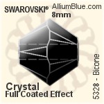 Swarovski Bicone Bead (5328) 8mm - Color (Half Coated)