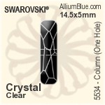 Swarovski Column (One Hole) Bead (5534) 19x5mm - Colour (Uncoated)