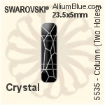 スワロフスキー Column (Two Holes) ビーズ (5535) 23.5x5mm - クリスタル