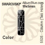 スワロフスキー Column (Two Holes) ビーズ (5535) 19x5mm - カラー