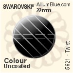 Swarovski Twist Bead (5621) 18mm - Clear Crystal With Crystal Print