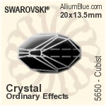 施華洛世奇 Cubist 串珠 (5650) 20x13.5mm - Crystal (Ordinary Effects)