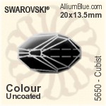 スワロフスキー Cubist ビーズ (5650) 16x10mm - クリスタル エフェクト