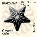 施華洛世奇 Star 串珠 (5714) 12mm - 白色（半塗層）