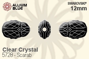 Swarovski Scarab Bead (5728) 12mm - Clear Crystal